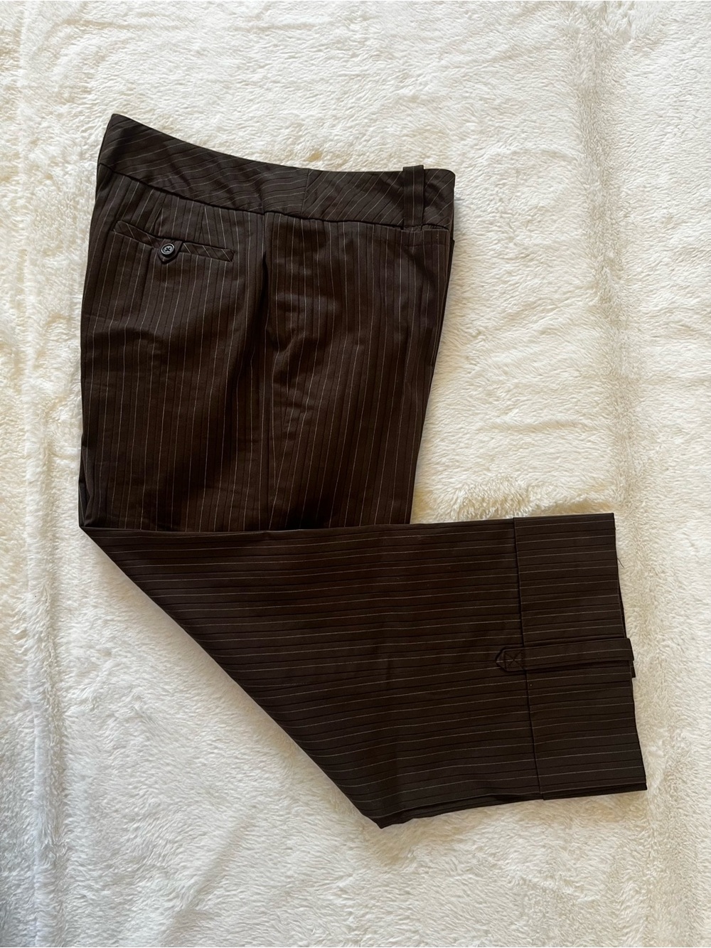 LOFT Women’s Brown Pinstripe Dress Pants